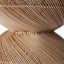 Thread Office Black Pine Wood Wicker Side Table close up