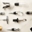 Dalton & Turner Wine Aerator Pourer on the table with stoppers