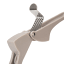 Fusion Twist Garlic Press - Grey detail