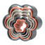Fusion Twist Flower Cookie Cutters, Set of 6 angle