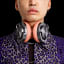 Dyson OnTrac Noise Cancelling Headphones - Aluminium around the neck