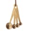 Kitchen Pantry Brass Measuring Spoon Set, 4-Piece