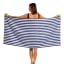 Saltii Navy Mdumbi Waffle Beach Towel, 80cm x 160cm showing scale