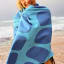 Saltii Bold Animal Beach Towel, 80cm x 160cm worn at the beach