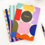 Kikkerland A5 Notebooks, Set of 3 on the table with a pen