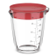 Mepal Chef It Glass Measuring Jug with Lid, 500ml - Coral