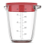 Mepal Chef It Glass Measuring Jug with Lid, 500ml - Coral angle