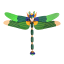 Studio ROOF Big Insects Green Dragonfly Paper Wall Decoration