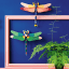 Studio ROOF Big Insects Green Dragonfly Paper Wall Decoration