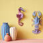 Studio ROOF Small Sea Creature Pink Seahorse Paper Wall Art