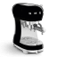 Smeg Retro Manual Espresso Coffee Machine - Glossy Black angle