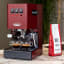 Gaggia E24 Classic Manual Espresso Coffee Machine - Red with coffee cups