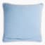 Thread Office Pale Blue Block Flower Embroidery Scatter Cushion with Feather Blend Inner, 50cm x 50cm back view