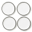 Salisbury & Co White with Black Speckle Mona Coasters, Set of 4