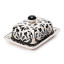 Humble & Mash Black Floral Ceramic Butter Dish, 10.2cm