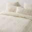 Linen House Pambula Vanilla Duvet Cover Set - King detail on the bed