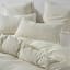 Linen House Macey Artichoke Duvet Cover Set - King detail on the bed