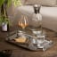 Eva Solo Serving Tray, 43cm - Steel with glasses on the table