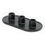 Alkaline Multi Dinner Candle Holder - Black