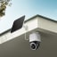 Eufy S330 4K Wireless Outdoor Security Camera and Solar Panel on a wall
