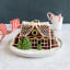 Nordic Ware Gingerbread House Bundt Pan with baked bread