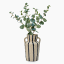 Thread Office Black And Bone Striped Stone Vessel