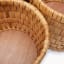 Thread Office Wood Chip Woven Basket Planters, Set of 3