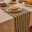 Humble & Mash Black & Natural Ramie Runner, 220cm