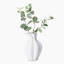 Thread Office 3D Curvy Ceramic Decorative Vessel, 24cm with plant