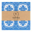 Tavola Floral Tile Biodegradable Paper Napkins, Pack of 25 - Blue