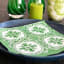 Tavola Floral Tile Biodegradable Paper Napkins, Pack of 25 - Green