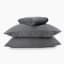 Thread Office Charcoal Brushed Cotton Fitted Sheet Set, 3-Piece - Three Quarter