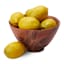 Humble & Mash Natural Wooden Serving Bowl, 20cm with lemons