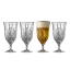 Lyngby Melodia Lead-Free Crystal Beer Glasses, Set of 4 angle with beer