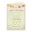 Cavallini & Co Birthday Cake Single Greeting Card