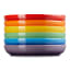 Le Creuset Rainbow Collection Coupe Pasta Bowls, Set of 6 stacked
