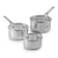 Wolstead Steeltek Ultra Stainless Steel Saucepan Set, 3-Piece