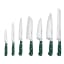 Wusthof Classic Colours Rosemary Knife Block Set, 8-Piece layed out
