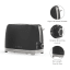 Riva Stainless Steel 2-Slice Toaster, 930W - Matte Black