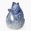 Thread Office Ceramic Blue Fish Bud Vase, 21.5cm