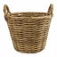 Thread Office PE Rattan Woven Round Basket With Handles - Small
