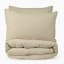 Thread Office Sand Beige Washed Cotton Duvet Cover Set - Double