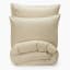 Thread Office Sand Beige Washed Cotton Duvet Cover Set