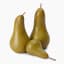 Thread Office Ceramic Green Pear Objet, Set of 3