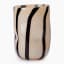 Thread Office Bone & Black Organic Stripe Glass Vase