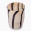 Thread Office Bone & Black Organic Stripe Glass Vase