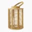 Thread Office Bamboo Webbing Pillar Candle Holder with Glass