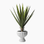 Thread Office Medium White Footed Ceramic Planter