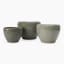 Thread Office Sand Reactive Glaze Belly Planters, Set of 3