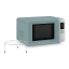Smeg Microwave Oven with Grill, 29L - Emerald Green